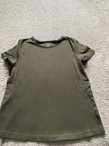 Croft & Barrow Women Short Sleeve Crew Neck T-Shirt Olive Green Size L - Picture 1 of 8