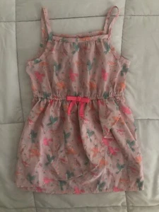 Toddler Girls Baby Cherokee Pink Print Sleeveless Summer Dress Size 3T - Picture 1 of 4