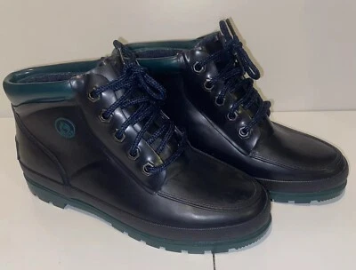 Mujeres Sporto Verde/Azul Marino Termolite Goma Con Cordones Lluvia Botines Talla 6 Foto 1 de 4