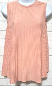 New Directions Tunika Bluse Damen Gr. S rosa ärmellos Plissee Rundhals - Bild 1 von 4