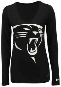 NEW NFL Official The Nike Tee V-Neck Carolina Panthers long sleeve t-shirt-SMALL - Picture 1 of 7