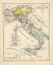 Antique Manuscript Map-ITALY-SICILY-Van Bommel-1863