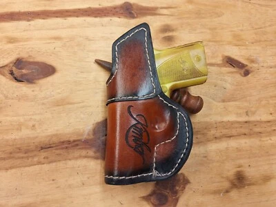 Coldre IWB forrado de couro compatível com Kimber Micro 9 - Imagem 1 de 2