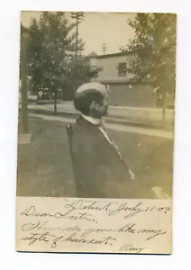 Detroit MI cancelar, ¿Cómo te gusta mi estilo de corte de pelo? Postal RPPC 1909 - Imagen 1 de 2