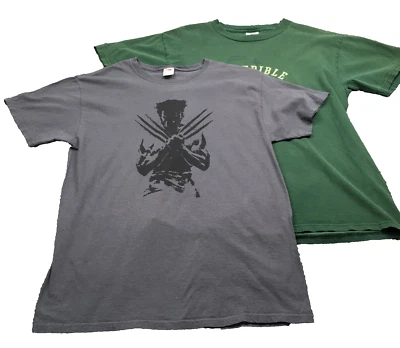 Lot of 2 Marvel Incredible Hulk & Wolverine Mens T-Shirts Sz M Short Sleeve - Image 1 of 4