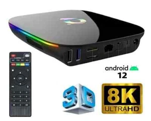 SMART TV BOX 8K ANDROID 12 WIFI 5G CON 8GB DI RAM E 64GB DI ROM 3D 2 USB 1 HDMI - Imagen 1 de 7