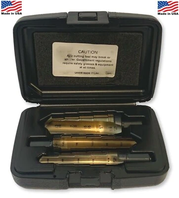 3PCS SET Viking / Norseman Step Drill Bit REAMER UNIBIT # 83750