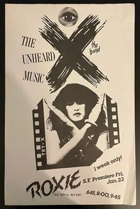 X: The Unheard Music LA Punk Band Doc Flyer Poster Roxie San Fran 1980's Rare - Picture 1 of 2
