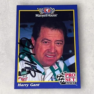Harry Gant VINTAGE WINSTON CUP signed NASCAR card1992  PRO SET MAXWELL HOUSE