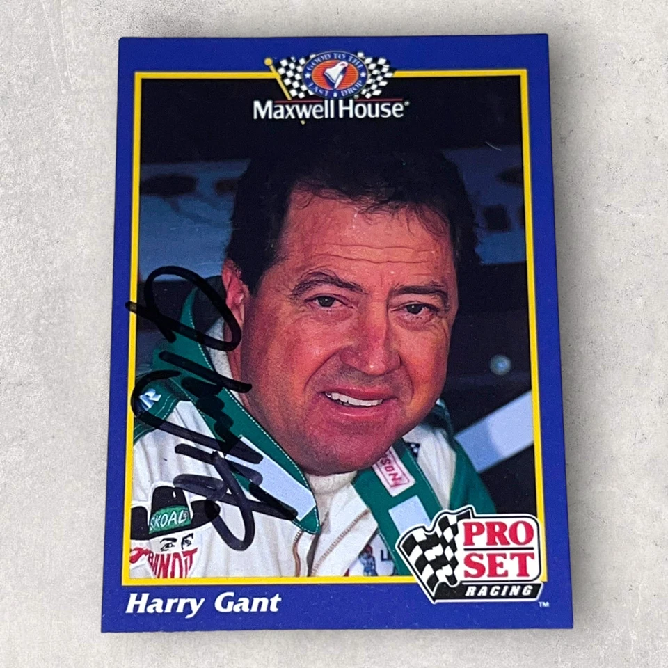 Harry Gant VINTAGE WINSTON CUP signed NASCAR card1992  PRO SET MAXWELL HOUSE - Image 1 of 1