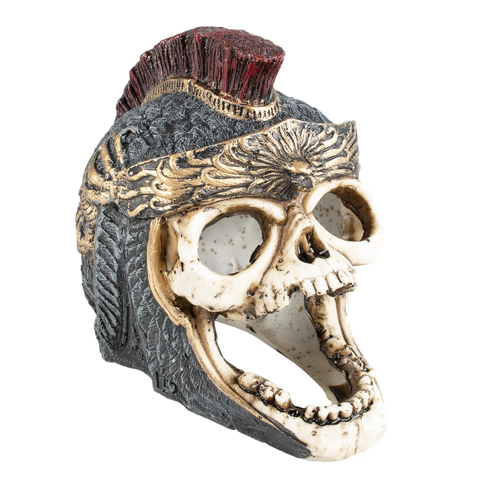 AQUA DELLA Römer Totenkopf L 18 cm Skull Schädel Terrarium Aquarium Deko Polyrin