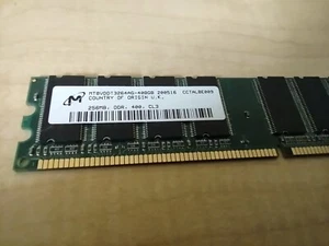 MT8VDDT3264AG-40BGB Micron 256MB PC3200 DDR-400MHz non-ECC Unbuffered CL3 184-Pi - Picture 1 of 1