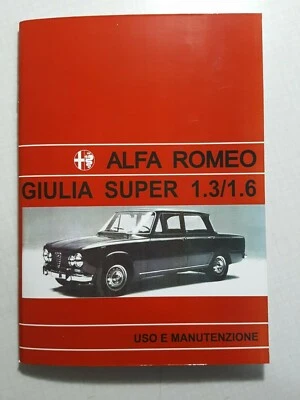 Uso e manutenzione Alfa Romeo Giulia Super 1.3 - 1.6 Owner's manual  - Immagine 1 di 3