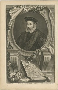 Antique Portrait of Sir Nicholas Bacon, Lord Keeper - Picture 1 of 1