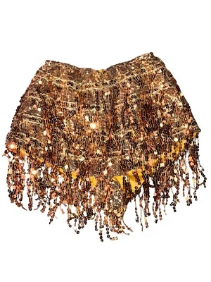 botín shorts mujer lentejuelas doradas hecho a mano talla pequeña excelente estado  Foto 1 de 2