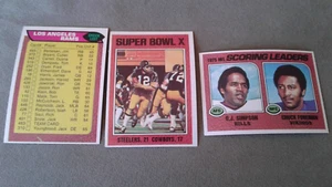 Lot of 3 Topps Football Cards - 1976 - Simpson/Foreman/Bradshaw - TOP - Bild 1 von 2