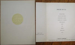Louis Lumiere Schiff 2/1958 Menü mit geprägtem Einband - Champagne Lanson Black Label - Bild 1 von 1