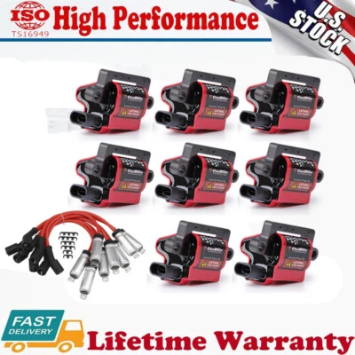 Комплект проводов катушки зажигания 8x для Chevrolet Silverado 1500 1999-2006 годов выпуска 4,8 л 5,3 л D581 - Изображение 1 из 4