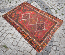 Fabulous Antique Turkish Rug Collector's Item Cihanbeyli Kurdish Worn Carpet
