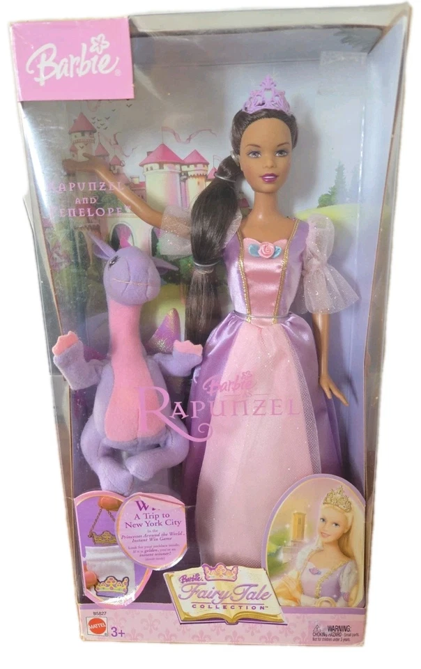 2003 Fairy Tale Collection DARK HAIR Barbie Rapunzel & Penelope #B5827-RARE NRFB - Image 1 of 4