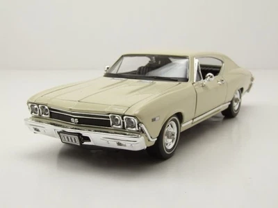 Chevrolet Chevelle SS 396 1968 Crema Modellino 1:24 Welly - Immagine 1 di 4