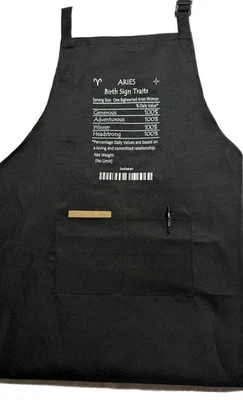 Zodiac Twelve Astrological Signs Aprons With Text - Image 1 of 4