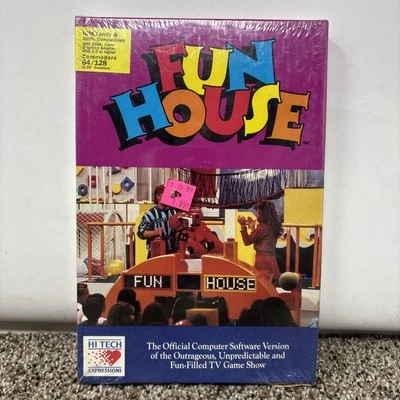 Fun House IBM Tandy PC COMMODORE 64 128 Hi Tech Expressions  5.25" Floppy Disk - Image 1 of 4