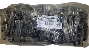 Quick Screw 5" 100 Pack Premium Hidden Rain Gutter Bracket Hook Hangers with ... - Picture 1 of 9