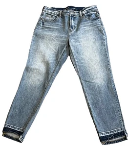 Old Navy Gr. 0 Damen Blue Cropped Denim Mid Rise Boyfriend Jeans  - Bild 1 von 4