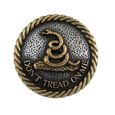 Don't Tread On Me Screw Back Concho US Marines Leathercraft Accessory USMC Gift - Image 1 of 2