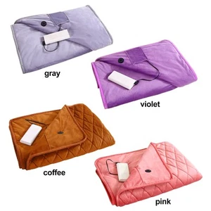 Wearable USB Electric Heating Blanket with Timer and 3 Heat Levels - Picture 1 of 12