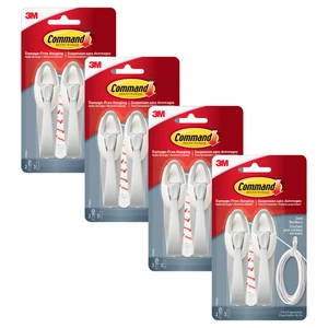 Empaquetadores de cable mediano Command [extraíbles]: (blanco) [8 paquetes de cable] - Imagen 1 de 5
