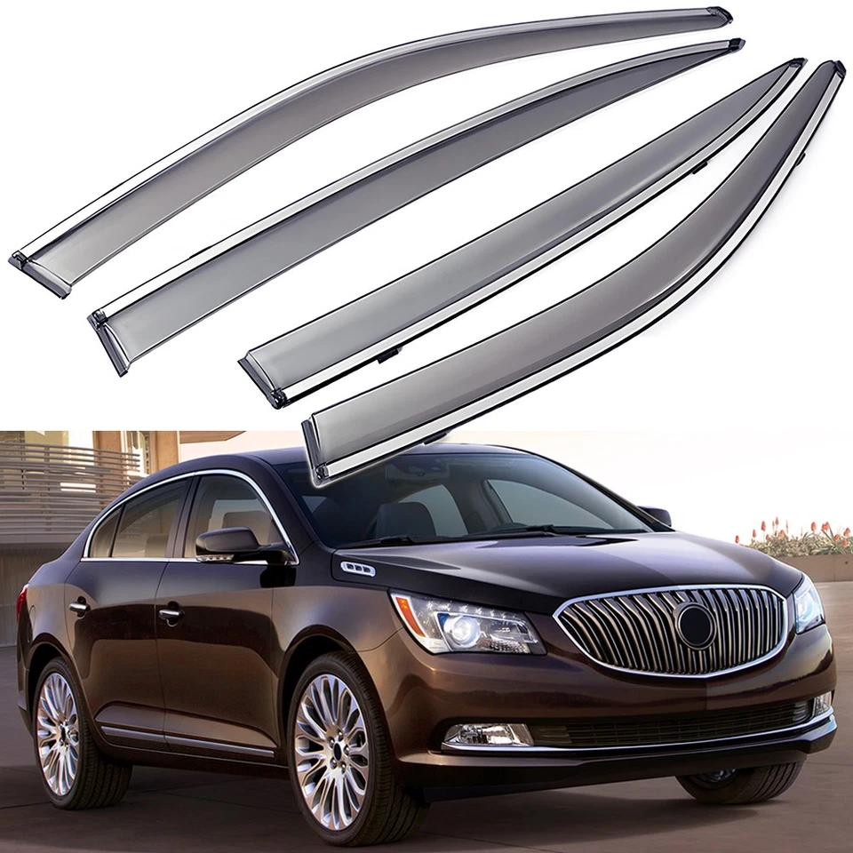 4x Rain Guards Sun Shield Window Visors Deflectors for 2010-2016 Buick LaCrosse Foto 1 de 4