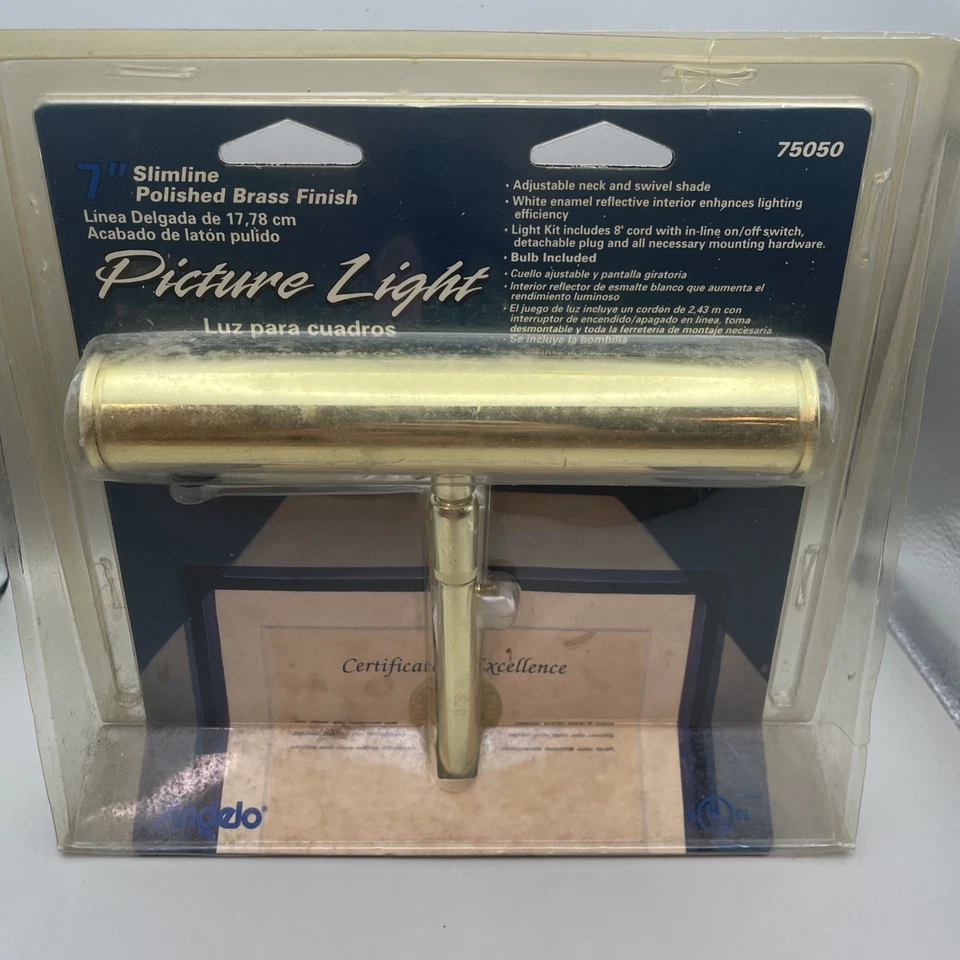 Luz de imagen Westinghous 7" acabado latón pulido 75050 nueva en paquete Foto 1 de 4