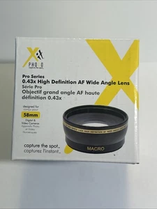 Xit Pro 58mm 0.43x Professional Wide Angle Lens Macro Adapter XT58WAB - Picture 1 of 10