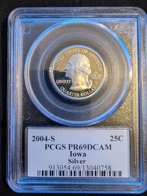 2004-S Iowa State Quarter, PCGS Graded, PR69, DCAM - Image 1 of 2
