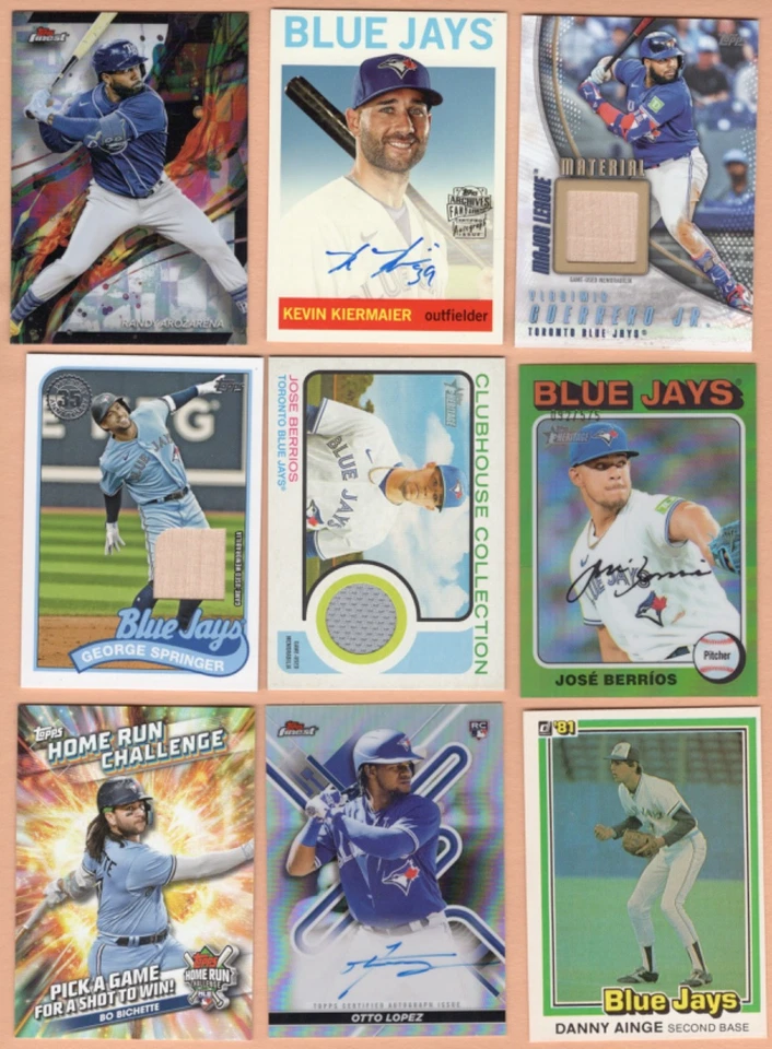 1980-2025 BLUE JAYS 900 CARD LOT VLAD GUERRERO BICHETTE SPRINGER AUTO RELIC SP + - Image 1 of 4