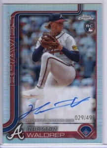2025 TOPPS CHROME RC BASE REFRACTOR AUTO HURSTON WALDREP /499 BRAVES - Picture 1 of 2