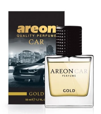 Areon GOLD Car Perfume 1.7 Fl Oz. Glass Bottle Air Freshener Car, Truck, SUV NEW - Image 1 of 4