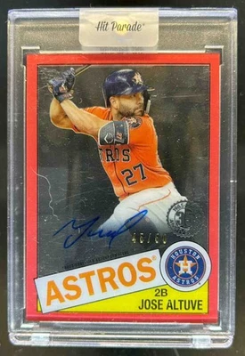 2020 Topps Clearly Authentic Jose Altuve 1985 Baseball Auto Red #45/50 Astros - Image 1 of 2