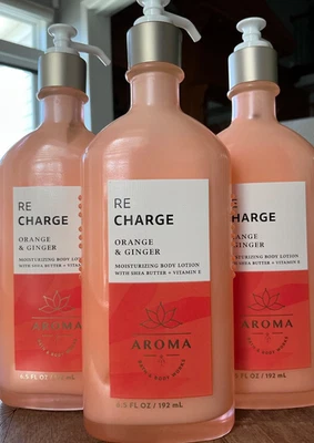 3 (THREE) Aromatherapy ORANGE GINGER 6.5oz LOTION Bath and & Body Works - Image 1 of 2