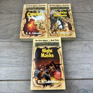 Forgotten Realms The Cleric Quintet #1-3 1st Printing vintage 1991 R A Salvatore - Picture 1 of 22