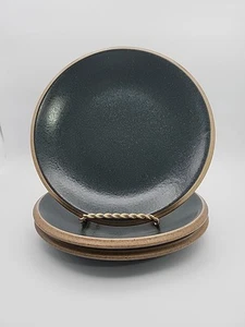 3 DANSK Santiago Grey Salad Plates, 8", Speckled W/ Coffee Tan Rim - Picture 1 of 18