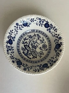 Set of 4 Wedgwood Blue Heritage Pattern Soup/Cereal Bowls 6 1/2” England - Picture 1 of 4