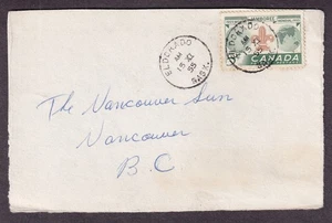 Canada 1955 cover (front) Eldorado SASK to The Vancouver Sun - Picture 1 of 1