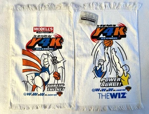 NY KNICKS 2 RALLY TOWEL SGA PLAYOFFS 1999 NBA BASKETBALL Y4K MODELLS THE WIZ - Picture 1 of 3