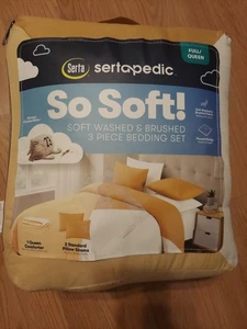 Serta Sertapedic So Soft F/Q Soft Washed & Brushed 3 Pc. Bedding Set (NEW)  - Picture 1 of 6