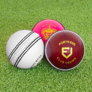 FORTRESS Club Crown Cricketbälle [6er Pack] | Leder handgenähte Bälle rot - Bild 1 von 12