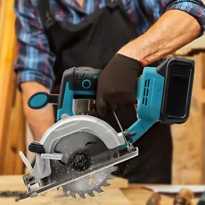 Electric Mini Battery Circular Saw 0-45° Cordless Cutting Tool Adjustable Bevel - Picture 1 of 18