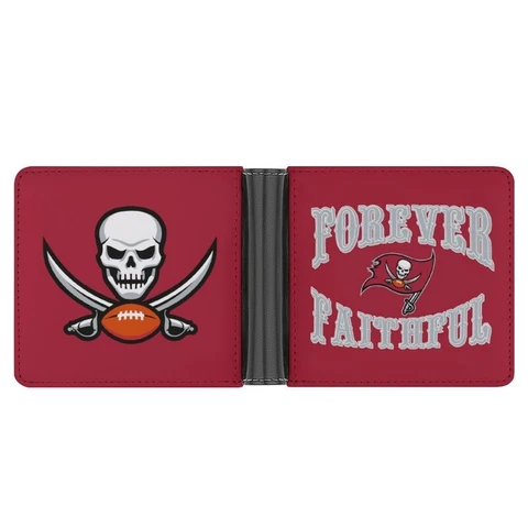 Forever Faithful Tampa Bay Buccaneers Fans PU Wallet Double Sided Printed Wallet Cover